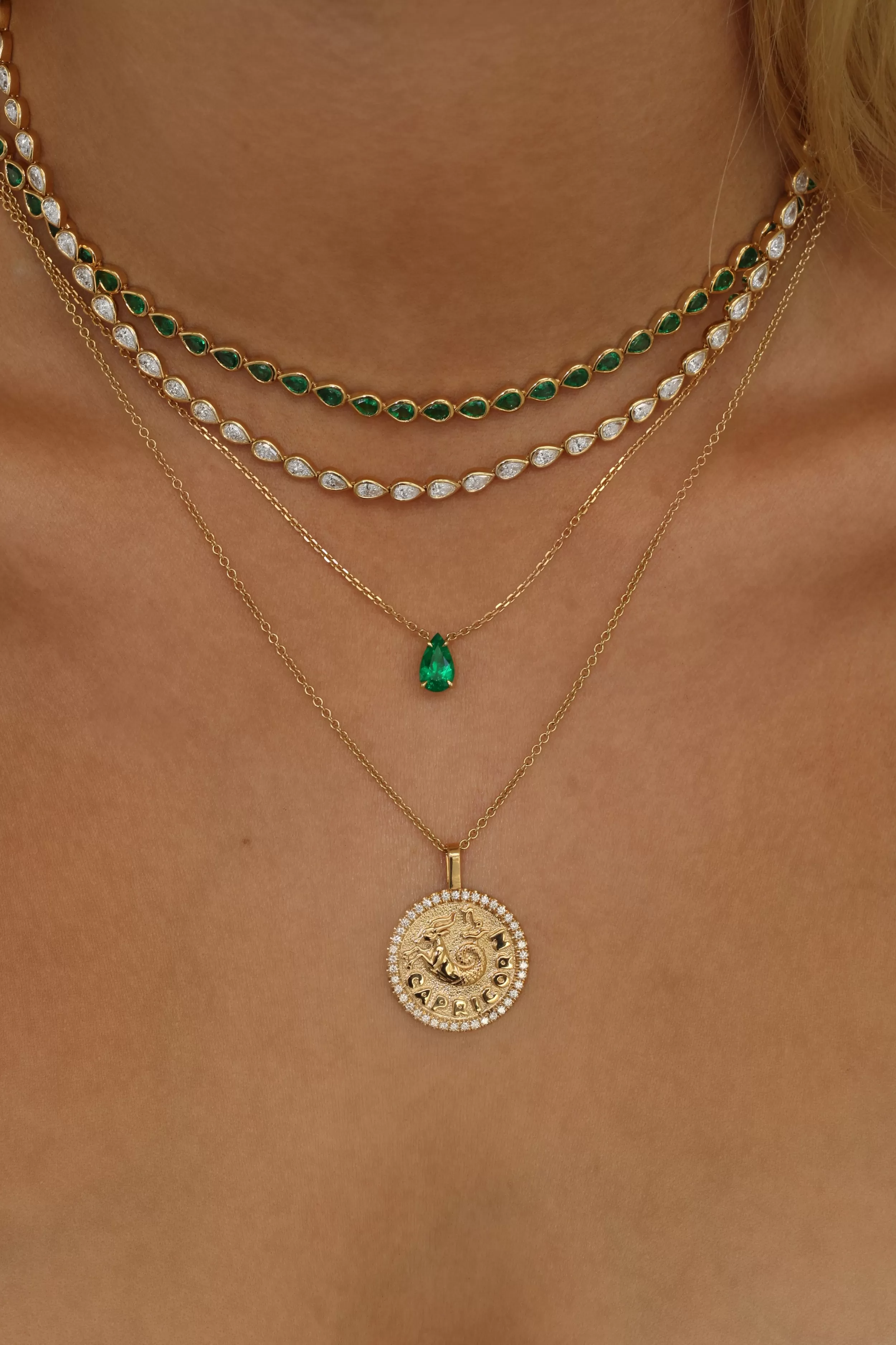 Anita Ko Pendants | Zodiac Coins^CAPRICORN ZODIAC COIN PENDANT WITH DIAMOND FRAME