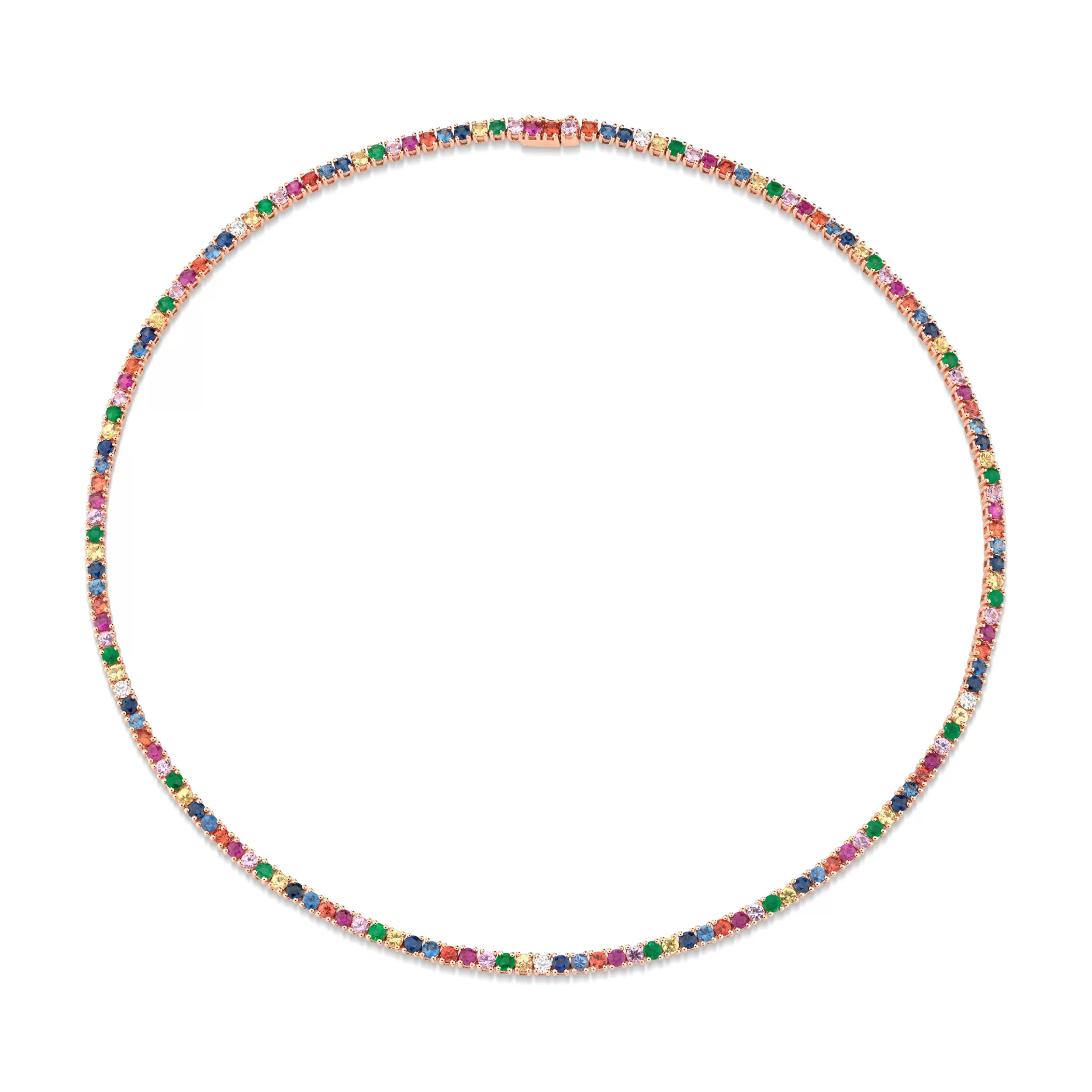 Anita Ko Chokers^MULTI-COLORED DIAMOND AND GEMSTONE HEPBURN NECKLACE