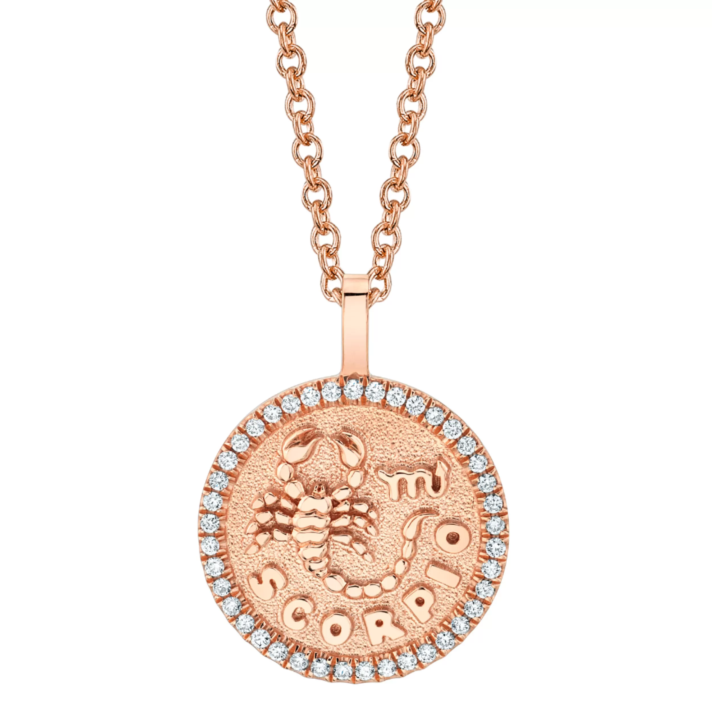 Anita Ko Pendants | Zodiac Coins^SCORPIO ZODIAC COIN PENDANT WITH DIAMOND FRAME